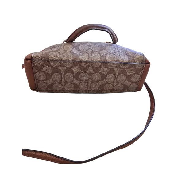 Coach Mini Christie Carryall Bag in Signature Khaki Saddle F36718 - Picture 5 of 9